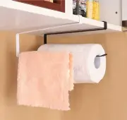 Tissue Holder Kitchen Under Cabinet Paper Towel Roll Hanger Storage Rack Shelf