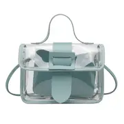 2 Pcs Spring Summer Fashion Women's Transparent Square Sling Bag Cool Shoulder Bag Messenger Bag Mobile Sweet Lady Bag