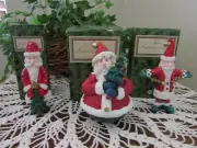 3 lot Russ Berrie The Legend of Saint Nicholas christmas santa Figurines-NIB