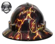 Custom Hydrographic Safety Hard Hat FLASH PRO CHOICE WIDE BRIM