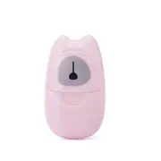 4Pcs Portable Travel 50 Pieces Disposable Soap Paper and Dustproof Box Mini Hand Washing Soap Tissue Bath Cleaning Foaming Soap Towel
