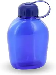 Urbisell Tritan Water Bottle 800ml Military Water Bottle for Hiking Camping Sports Olive Green Anti Lost Cap BPA Free Durable and Reusable Blue