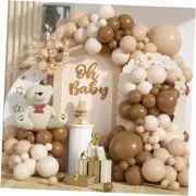 Neutral Balloon Arch Kit,Beige Nude Light Brown Tan Sand White Beige Brown