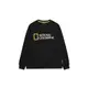 【National Geographic】FINUS BIG LOGO LONG SLEEVE ROUND 男女 長袖上衣 炭黑-N213UTS020198