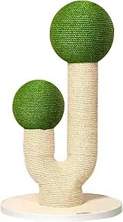 36.6" Cat Scratching Post, Cactus Cat Scratcher Kitten Scratching Post with Natural Jute Rope for Indoor Cats Claw Scratcher(Green)