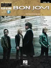 Bon Jovi Drum Play-Along Sheet Music Book and Audio NEW 000200891