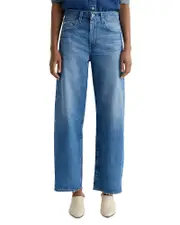 Ag High Rise Barrel Leg Jeans in Flashback