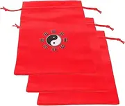 3pcs Skipping Rope Storage Belt Mesh Bags Jumping Rope Baggies Drawstring Bags Small Jewelry Bags Treat Bag Bags Reusable Storage Bags Jumping Cord Bag Bags Goodie Red Fabric Generic