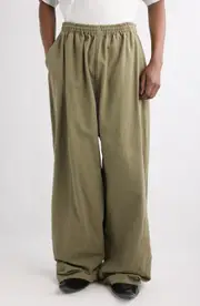 Balenciaga Baggy Cotton Canvas Pants in Linden at Nordstrom, Size Small