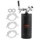 Beer Growler Tap System, 128Oz 4L Mini Keg, 304 Stainless Steel Pressurized ...