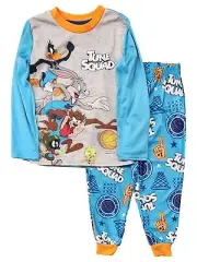 Space Jam Boys Long Sleeve Blue Tune Squad Pajamas Sleep Pants Set