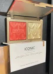 Iconic London SILK GLOW DUO - Coral Glow - Blush & Highlighter Duo ✨