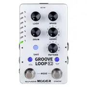 MOOER GROOVE LOOP X2 Stereo Drum Machine Phrase 10mins Looper 121 Rhythm Drum US
