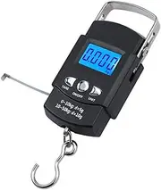 [ZVGEMAYP] Digital Luggage Scale, Hook Scale with Tape Measure 50kg/110lb with 4 Pack, Electronic Travel Hanging Scale with Backlit Display/Tare Hold/Data Function, e