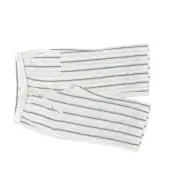 NEW Loft Women's Size XL Capri Wide-Leg Pants Blue Rayon Drawstring Striped