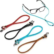[Featoop] 4PCS Premium Eyeglass String Holder Straps - Adjustable Eyewear Retainer Cord - Sunglasses Strap - Glasses Chains Lanyards for Men Women and Kids