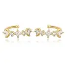 Ear Cuffs 14k Gold Plated CZ Stone Luxury Jewelry