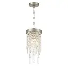 Crystorama Winfield 1 Light Mini Pendant, Antique Silver - WIN-210-SA-CL-MWP