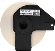 Brother Genuine DK-1208 Die-Cut Large Address Labels, Long Lasting Reliability, Die-Cut Large Address Paper Labels, 400 Labels per Roll, (1) Roll per Box - DK1208, White (DK12083PK)