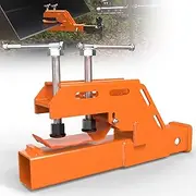 Upgraded Tractor Clamp on Trailer Hitch Receiver, Tractor Bucket Hitch Non-Slip 2" Ball Mount Adapter for Tractor Bucket Kubota Deere Bobcat, Bucket Trailer Hitch Attachment Orange