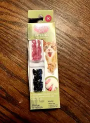 Whisker City Kitty Nail Caps in Lt Sparkling Pink And Black Sparkling (Medium)