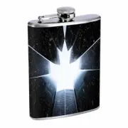Skyscrapers Em1 Flask 8oz Stainless Steel Hip Drinking Whiskey