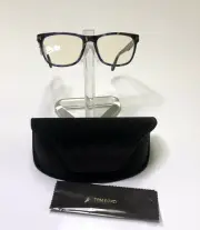 Tom Ford TF 5662 Shiny Blue Havana Tortoise 005 Full Rim Silver 'T' Logo Eyeglas