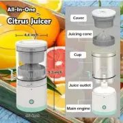 Electric Citrus Juicer Rechargeable Hands-Free Masticating Orange Lemon Squeezer