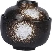 BESTYASH Japanese Ceramic Stew Pot with Lid Versatile Steaming Egg Cup Dessert Bowl for Miso Soup Smooth Surface Lightweight Easy to Clean for Kitchen Use