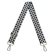 Purse Straps Replacement Crossbody Bag Strap Adjustable Checkered White Black