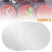 100 Pieces Hamburger Patty Paper Waxed Butcher Paper Sheet Non-stick--