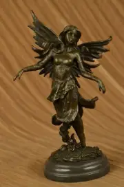 Aldo Vitaleh Forest Fairy Mythical Marble Bronze Sculpture Collectible Gift Dec