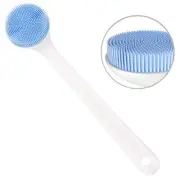 V-top Back Scrubber For Shower, Silicone Body Scrubber Long Handle Wit