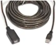 25ft Active/Amplified USB 2.0 Male-Female Extension Camera/Webcam/Printer Cable