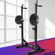 Adjustable Squat Rack Barbell Weight Lifting Stand Home Fitness Bench Press