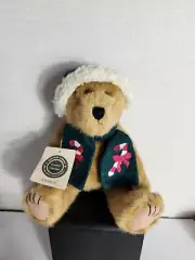 Vtg Boyds Bear BJ Bearricane 83003 12" Christmas Corduroy Hat Scarf Plush W/ Tag