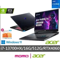 在飛比找momo購物網優惠-【Acer】微軟M365組★16吋i7獨顯RTX電競筆電(P