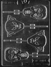 ASSORTED GHOULS LOLLY MOLD H14 Chocolate Candy molds cupcake goblins monsters
