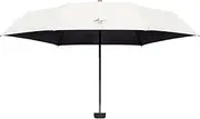 Ambra UV: Umbrella with UV Protection Windproof Mini Pocket Umbrella for Rain and Sun 220g 18 x 5 cm (White Ecru), White-Ecru