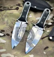 UBR CUSTOM HANDMADE D2 TOOL STEEL SBD FISHING DAGGER KNIFE WITH MICARTA