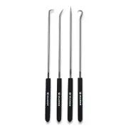 Long 4-Piece Hook and Pick Set, Non-Slip Handle, Steel, 9-3/4 in L Ullman ULLMAN