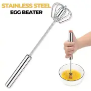 Semi-Automatic Egg Whisk Hand Push Egg Beater Stainless Steel Blender Mixer Tool