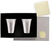 J-Kitchens EcoBag Liquor Tumbler Set, Titanium, 2 pc, 2 fl oz (65 ml), Made in Japan