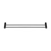 ACA Black Double Towel Rail 600mm Rack Bar Wall Holder Hanger 304 Stainless Steel