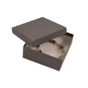 100 Matte Gray Jewelry Boxes - 3-1/2" x 3-1/2" x 1-1/2"