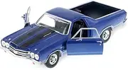 Showcasts 1970 El Camino SS 396 Hardtop Muscle Pickup, Blue 71347BU - 1/24 Scale Diecast Model Car