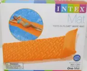 Intex Tote-n-Float Wave Orange Mat Pool Lounger With Headset