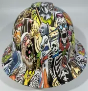 New Full Brim Hard Hat Custom Hydro Dipped GOOSEBUMPS