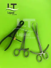 BONE REDUCTION FORCEPS Bone Holding FORCEPS WITH THREAD LOCK ORTHOPEDICS 3 PCS