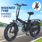 Black Adult 1500w Electric Bike Tricycle 48V Trike Foldable Bike Scooter EBike